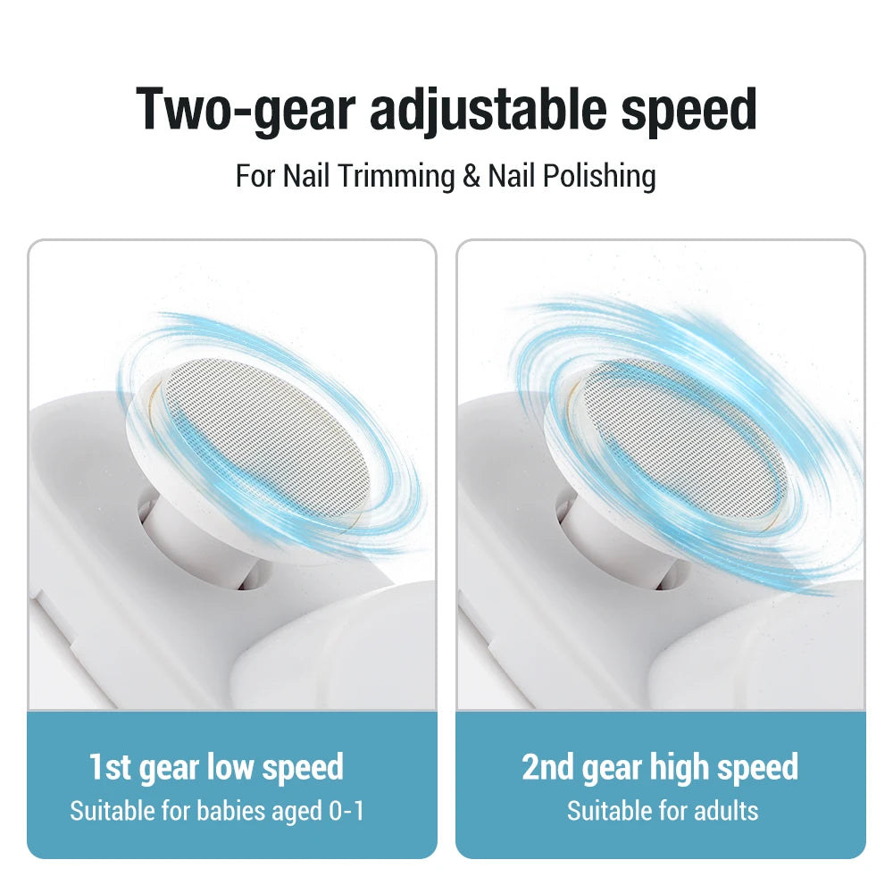 2-in-1 Electric Nail Clipper & Grinder – Portable