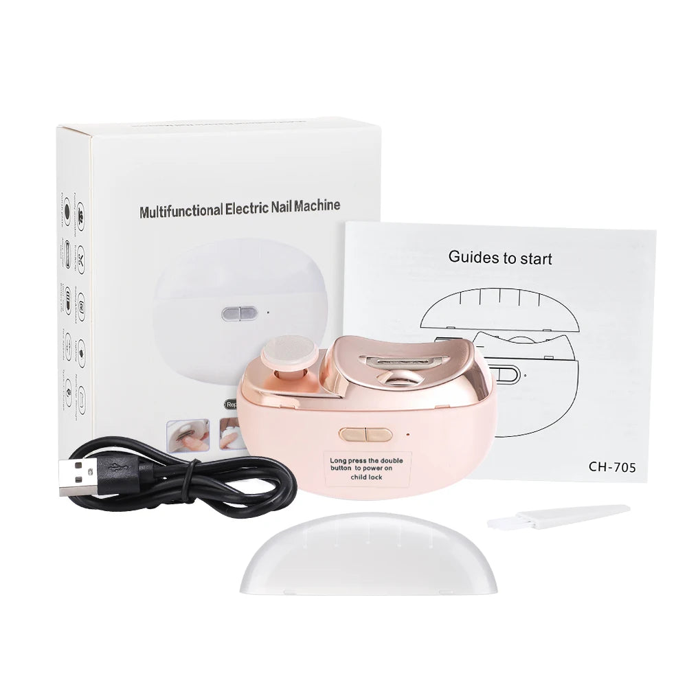 2-in-1 Electric Nail Clipper & Grinder – Portable