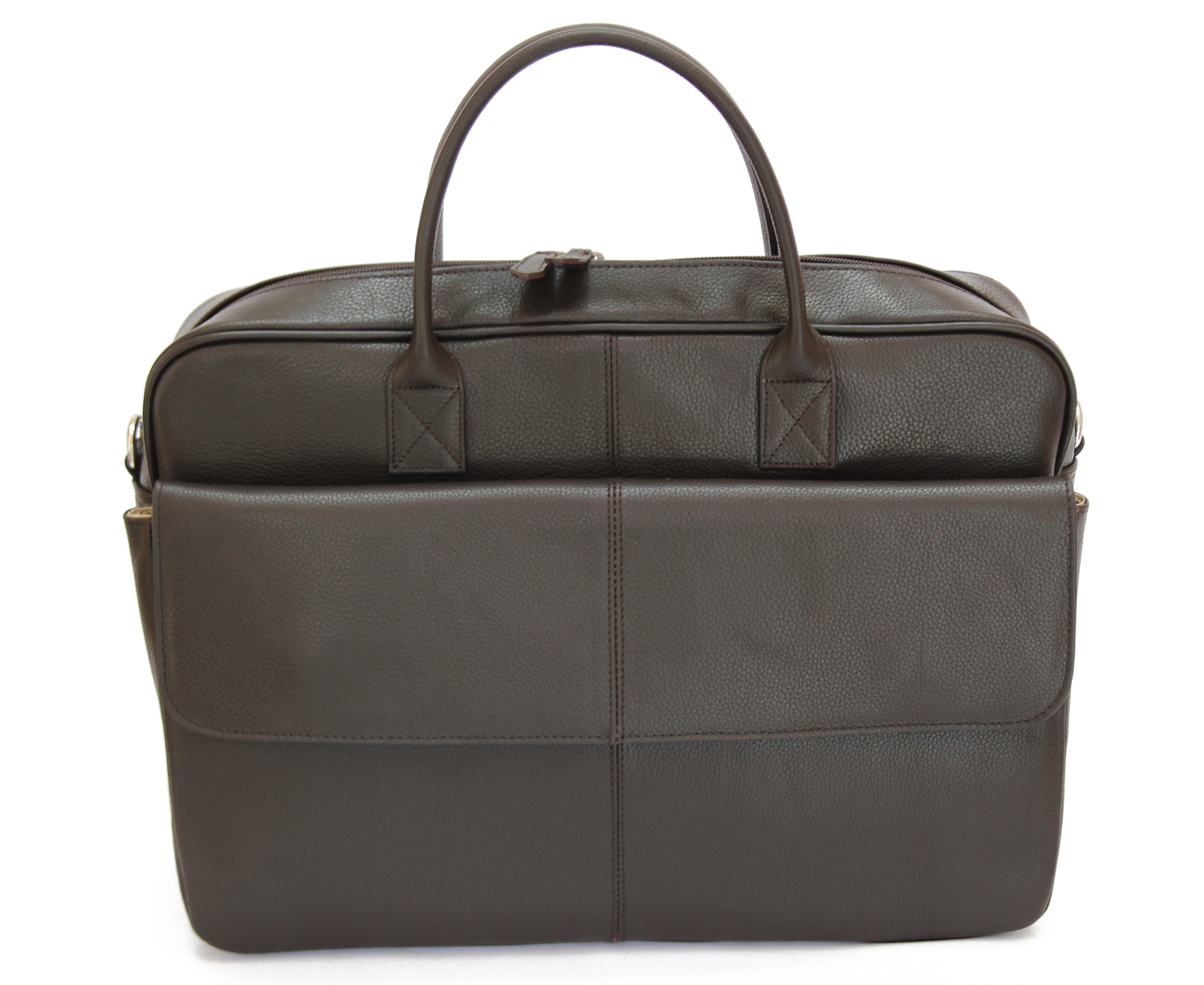 BRUNO -Leather Brown Briefcase MJ -Bag -Satchel -Moroccan Handmade