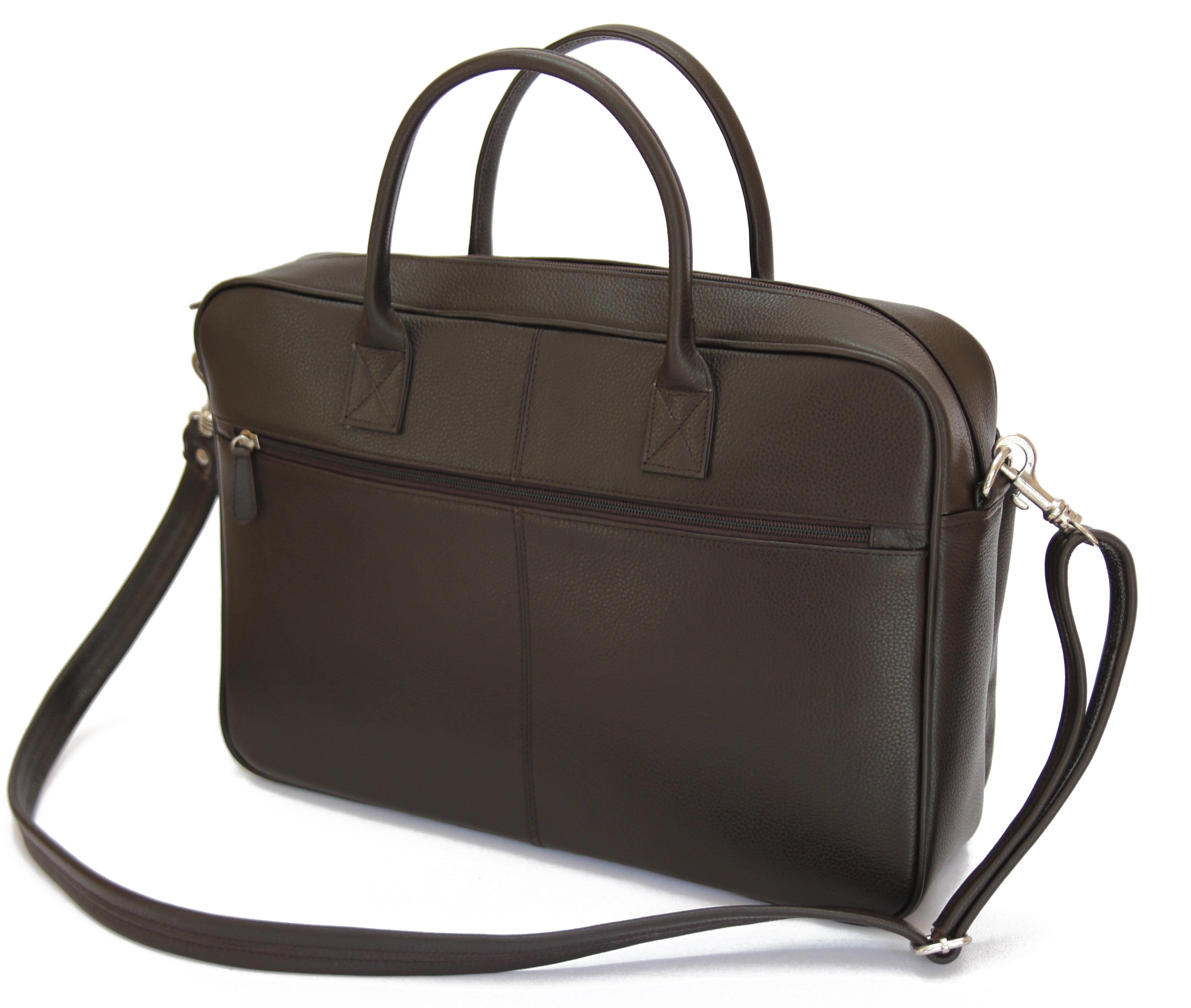 BRUNO -Leather Brown Briefcase MJ -Bag -Satchel -Moroccan Handmade