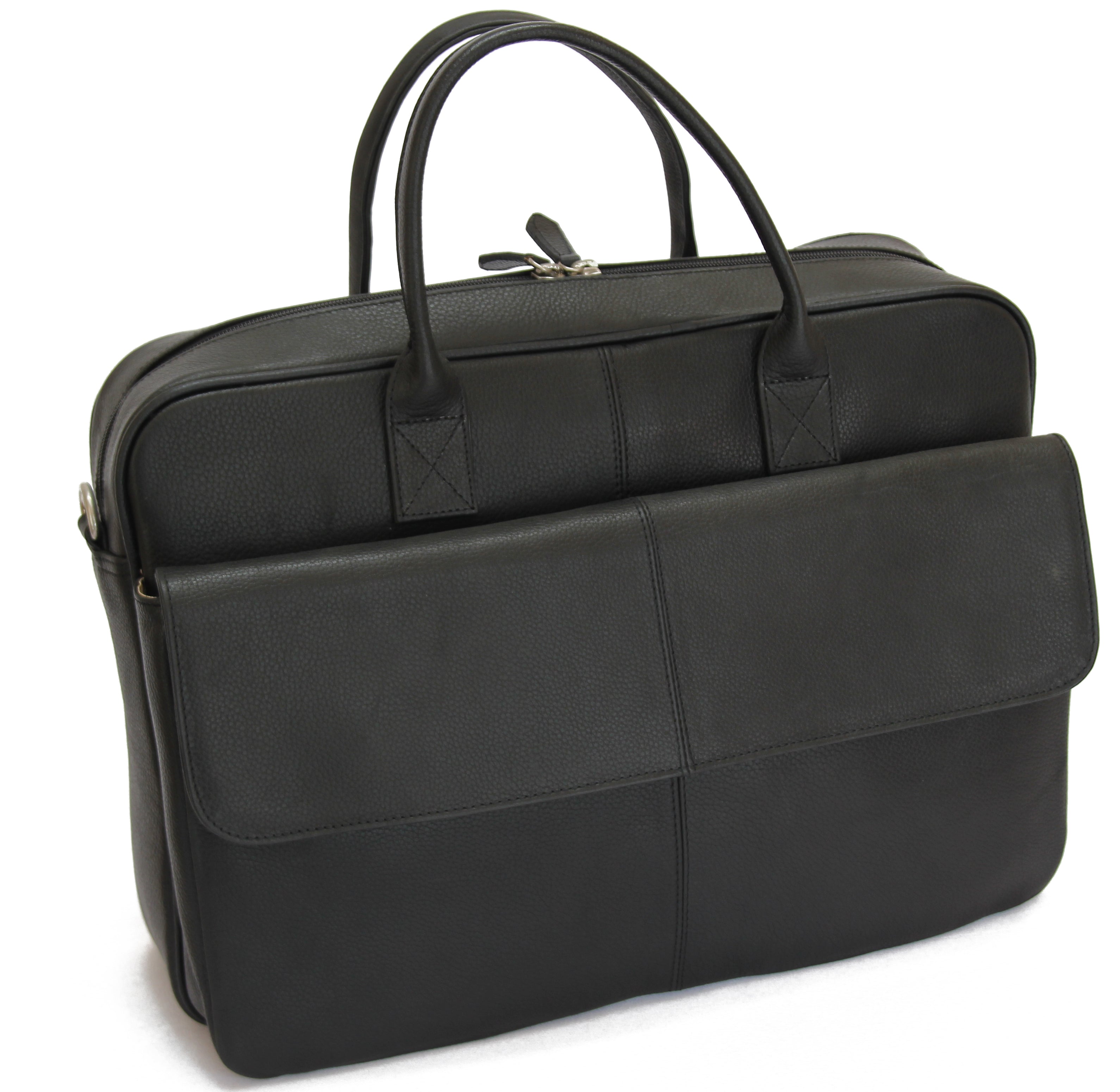 BRUNO -Leather Black  Briefcase MJ -Bag -Satchel -Moroccan Handmade