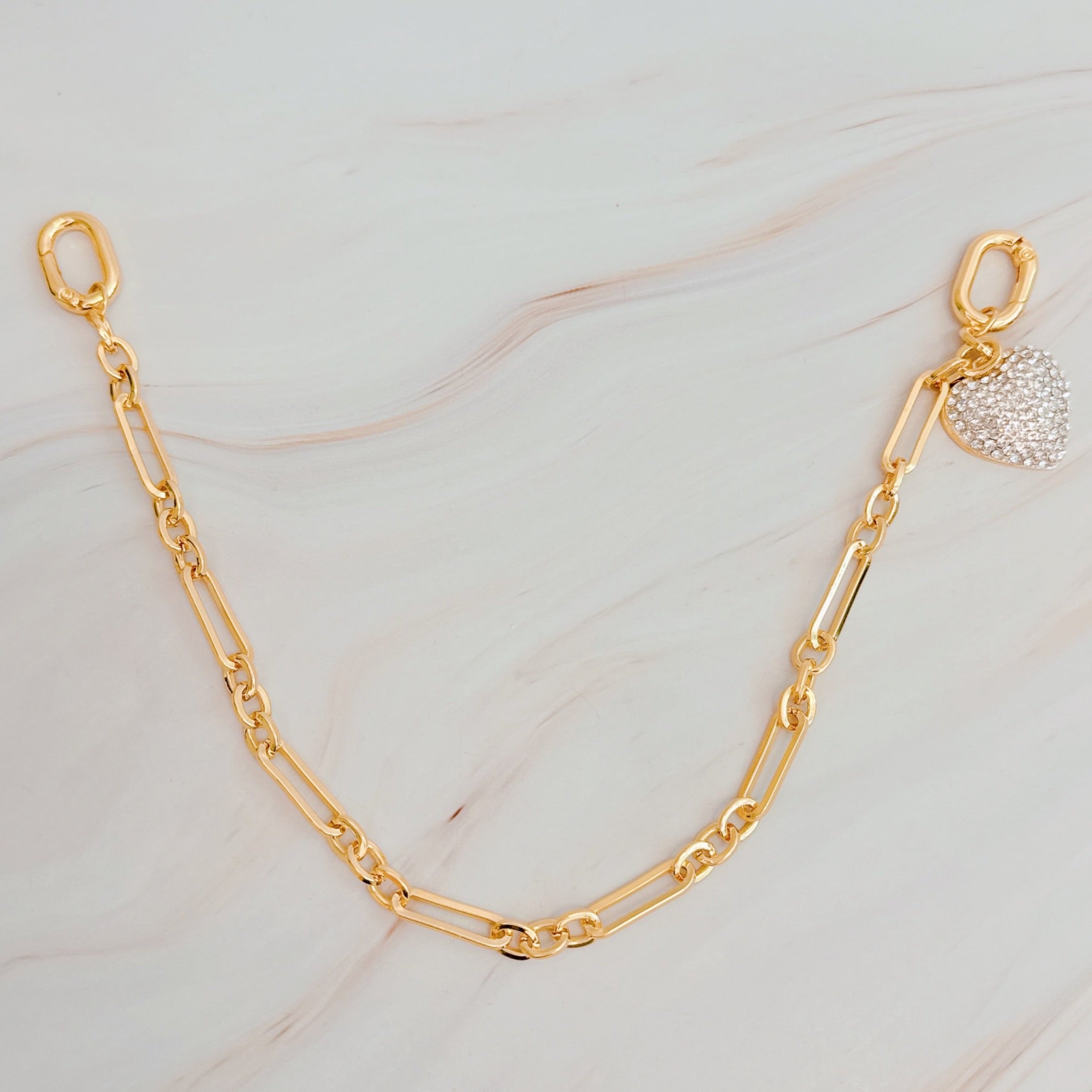 Sparkly Big Heart Bag Charm