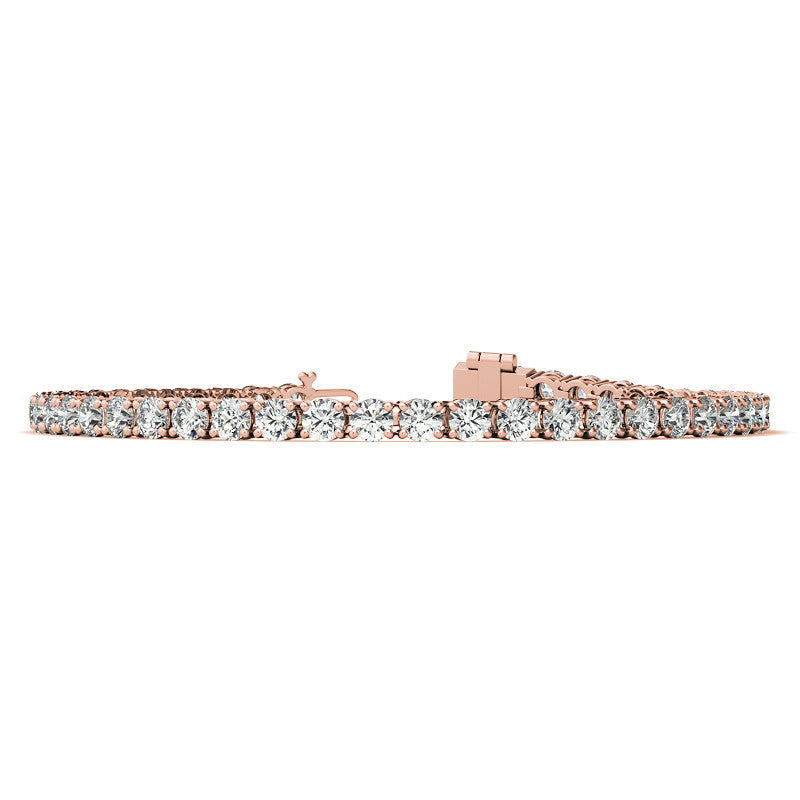 6ctw Created Moissanite Tennis Bracelet - 3mm Stones - 14K Gold Overlay in White, Yellow or Rose Gold