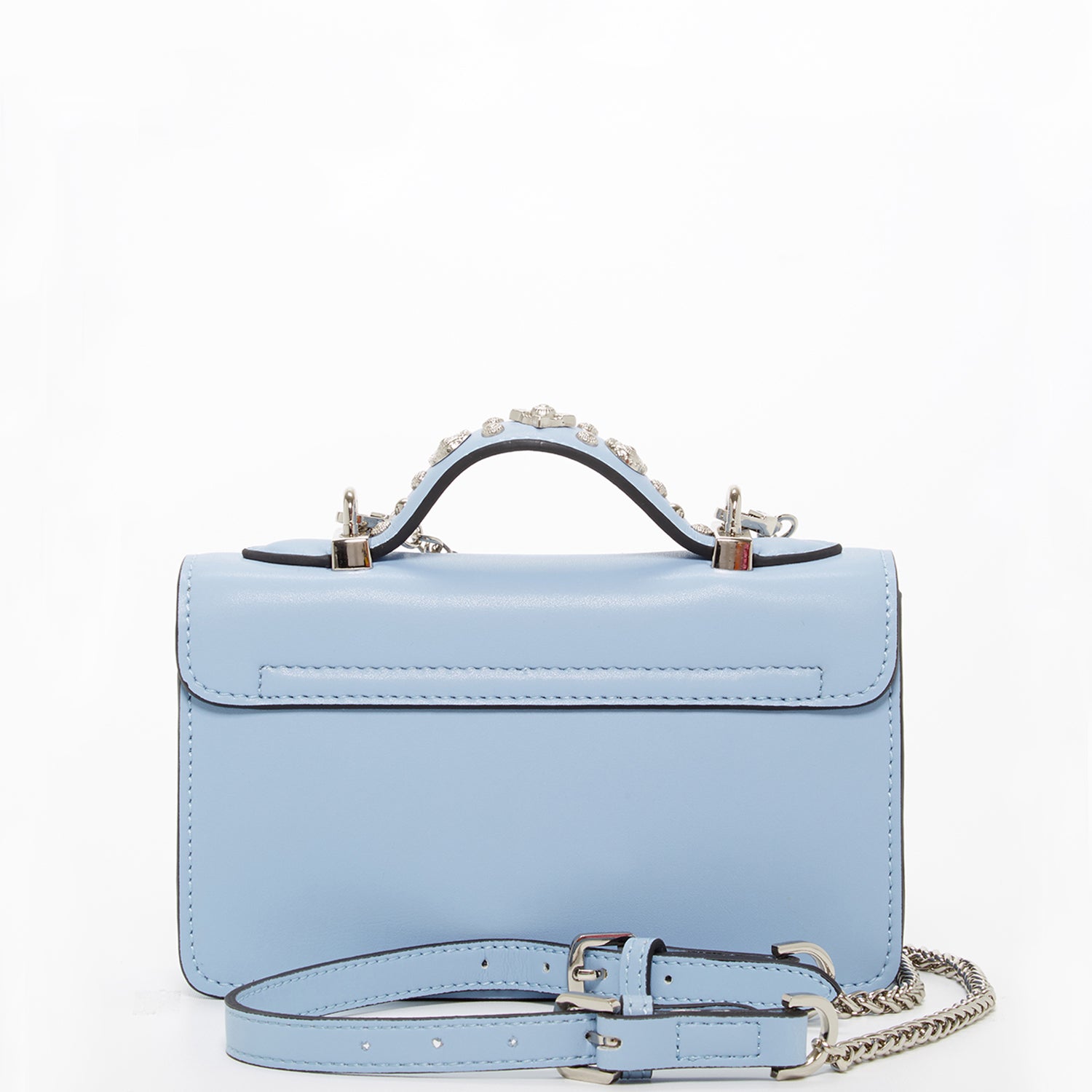 SUSU Studded Small Leather Crossbody Bag Sky Blue Purse Baby Blue Women's Handbag