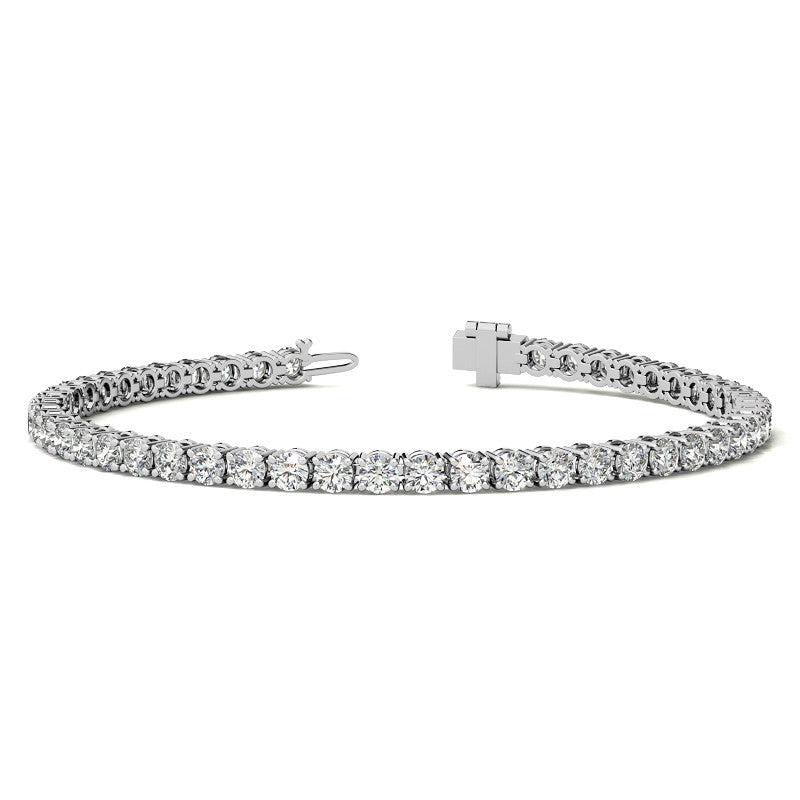 6ctw Created Moissanite Tennis Bracelet - 3mm Stones - 14K Gold Overlay in White, Yellow or Rose Gold