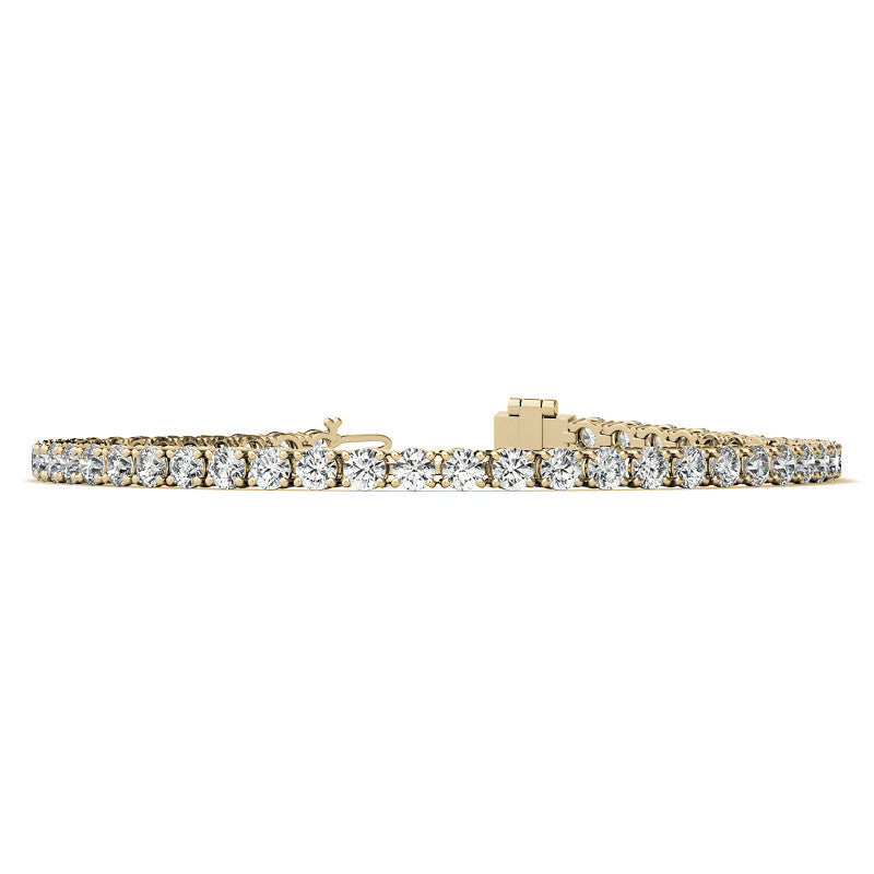 6ctw Created Moissanite Tennis Bracelet - 3mm Stones - 14K Gold Overlay in White, Yellow or Rose Gold