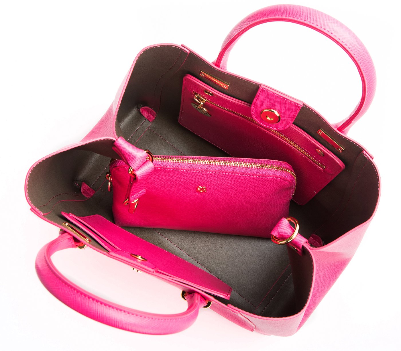 Jane - Hot Pink Vegan Leather Satchel