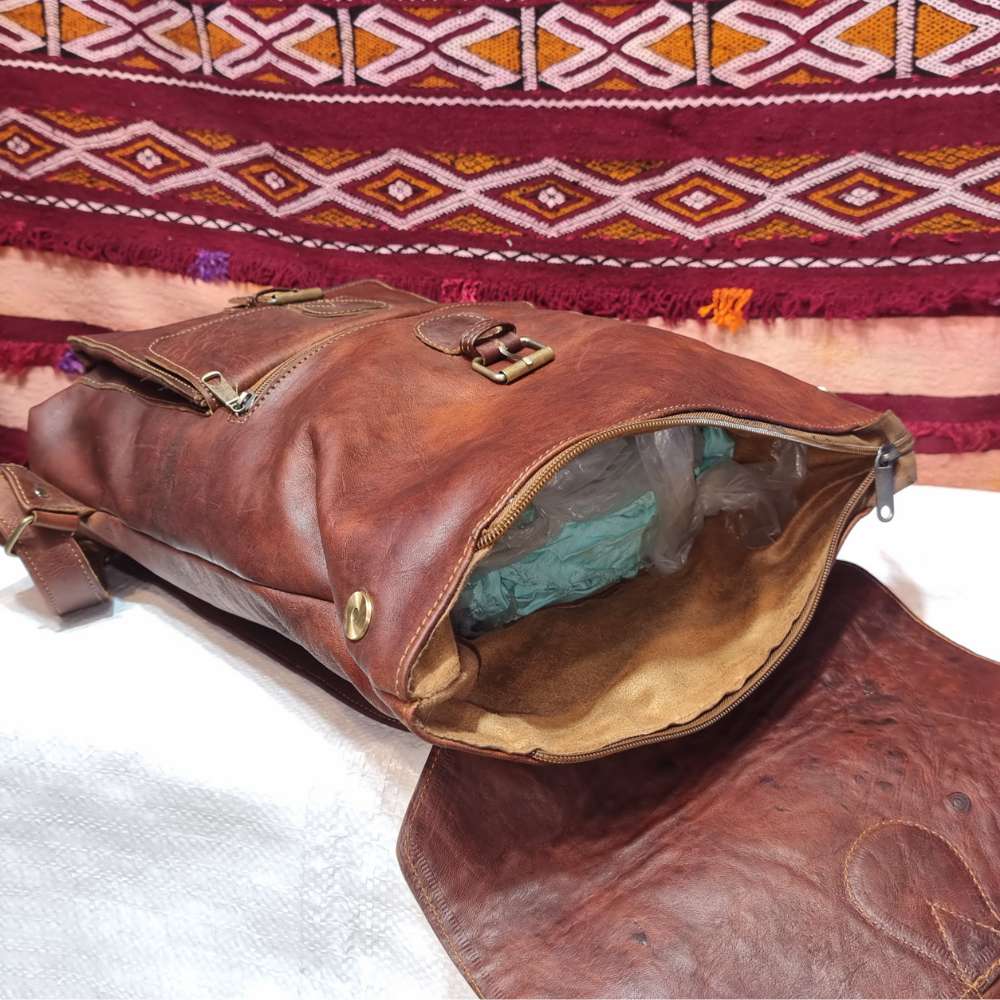 Leather Backpack Findak