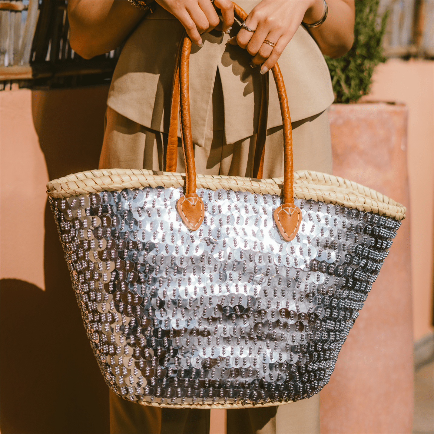 Sac Brillant en Osier