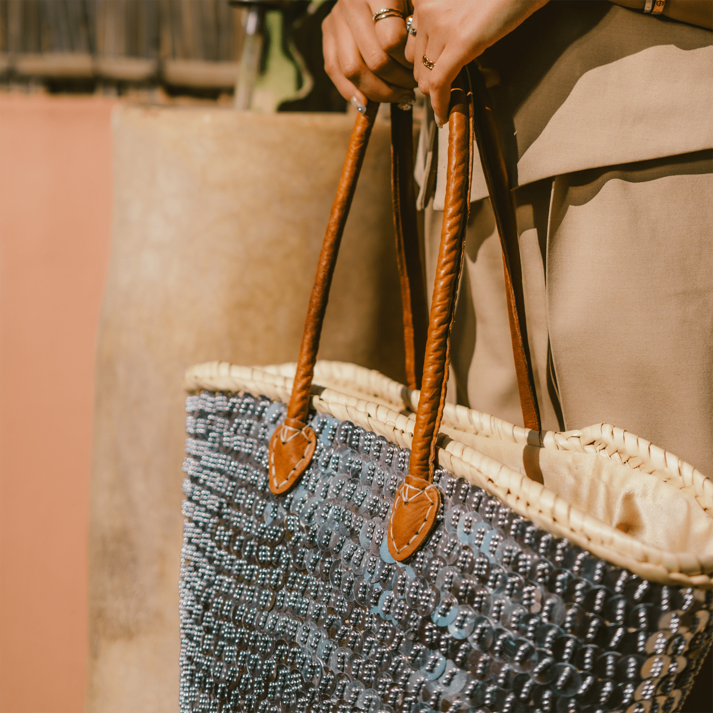 Sac Brillant en Osier