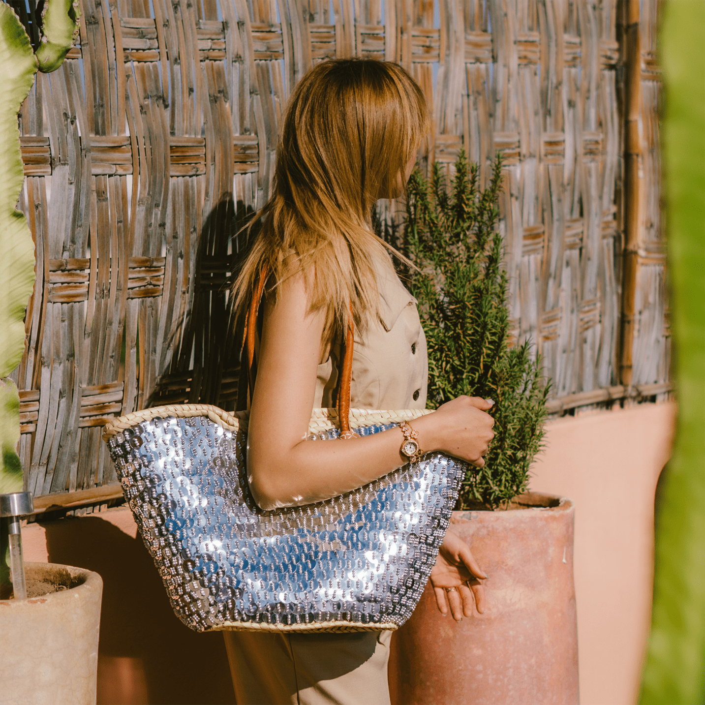 Sac Brillant en Osier