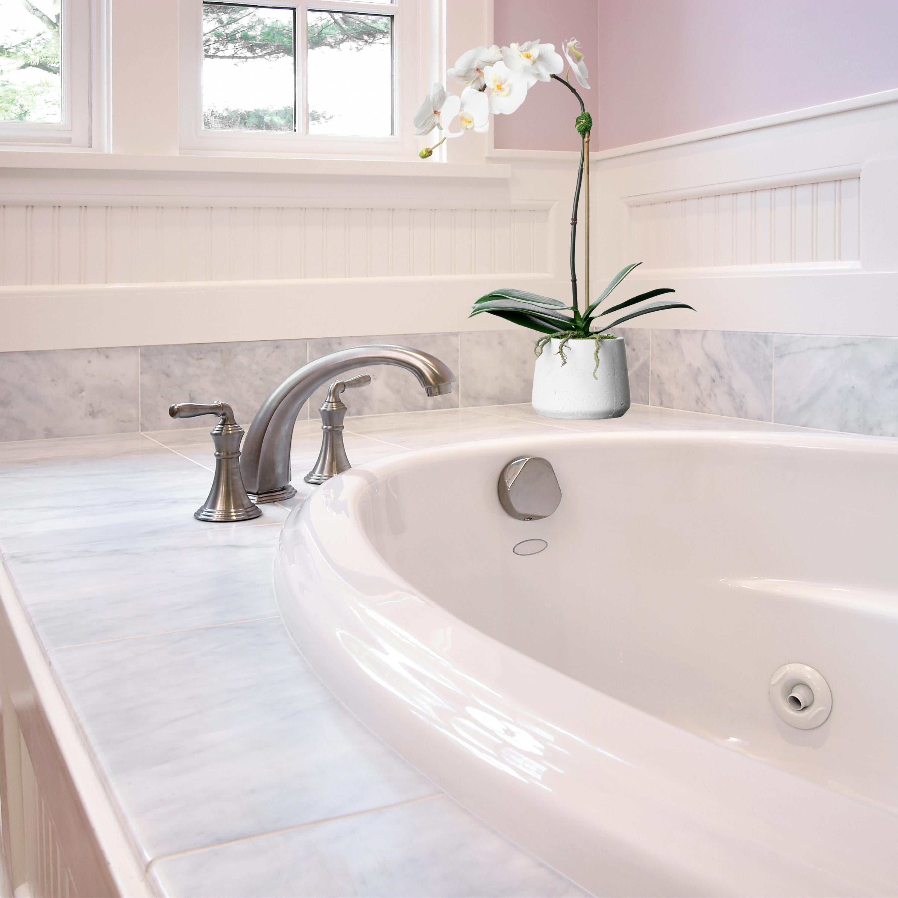 Artificial Orchid Plant - White Orchid in White Pot - 21